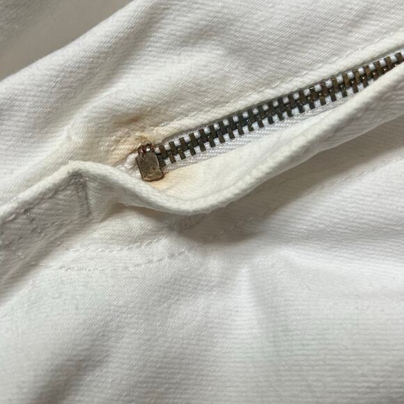 Current Elliot Arroyo Mom Jeans 27 Womens Blanc Wash White Pleated Tapered New - Picture 12 of 12